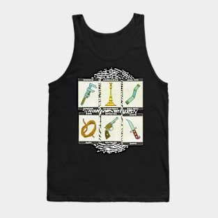 The Murder Weapons of the Board Game of Clue Tank Top